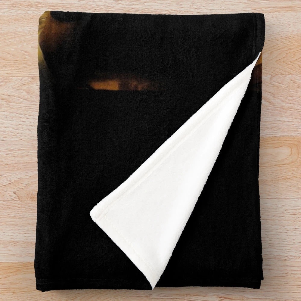 Vintage-style plush blanket with mummy design