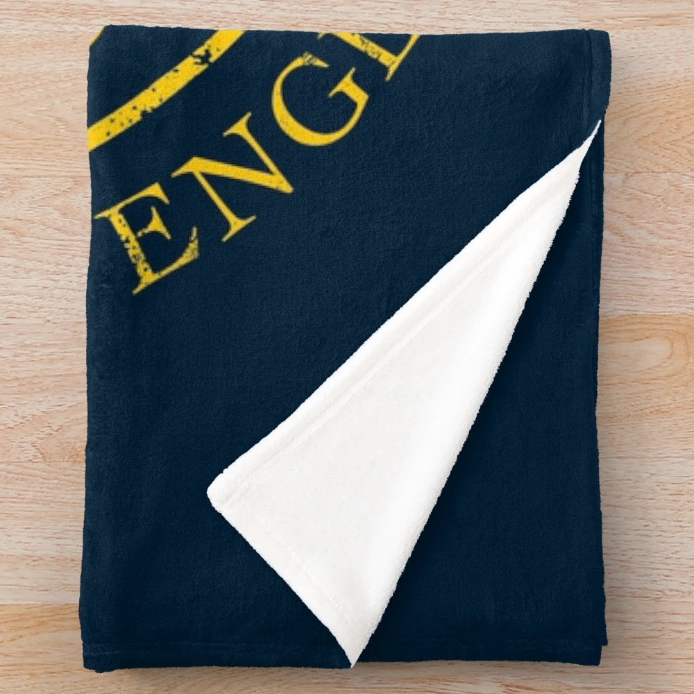 Vintage-inspired 8th Air Force plush blanket with B-17 aircraft and logo