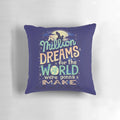 Vintage style 'A Million Dreams' musical lyrics pillow with retro typography and lettering