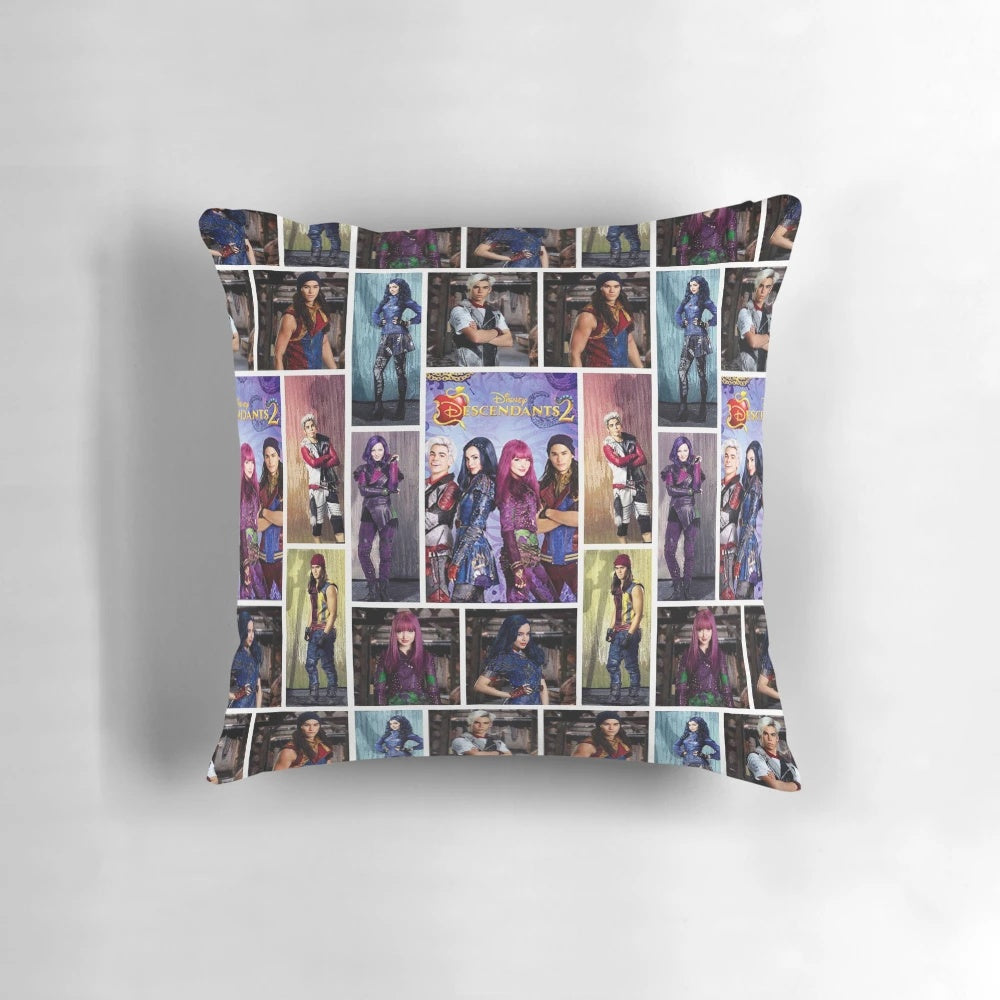 Vintage-inspired abstract art design printed on a soft, plush pillow