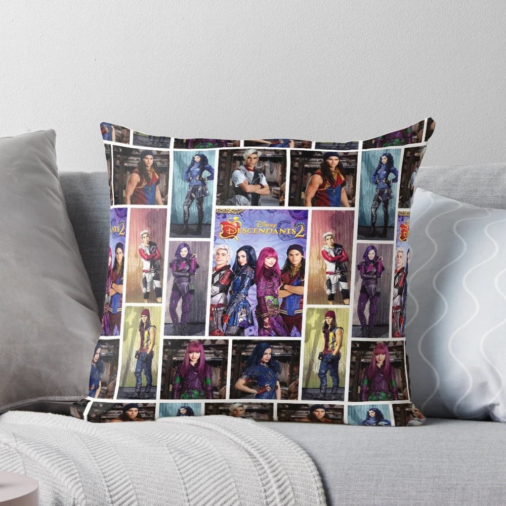 Vintage-inspired abstract art design printed on a soft, plush pillow