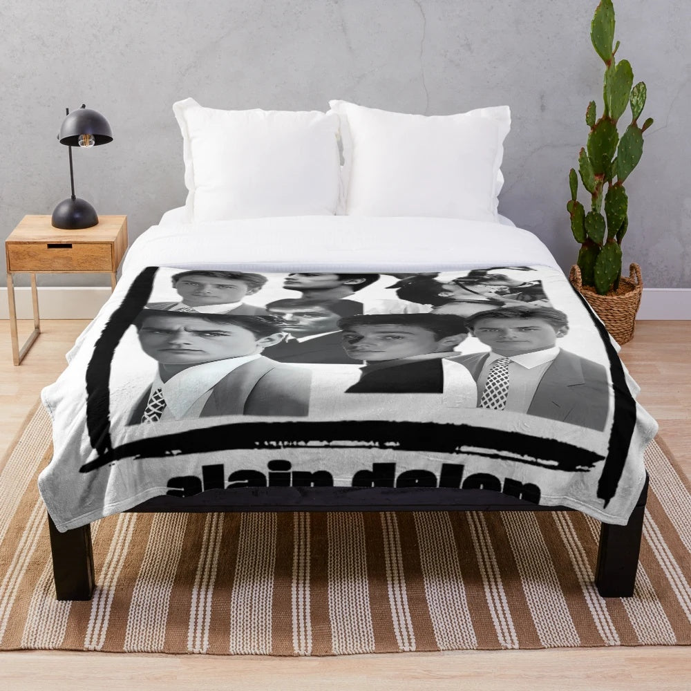 Alain Delon Pop Art Plush Blanket