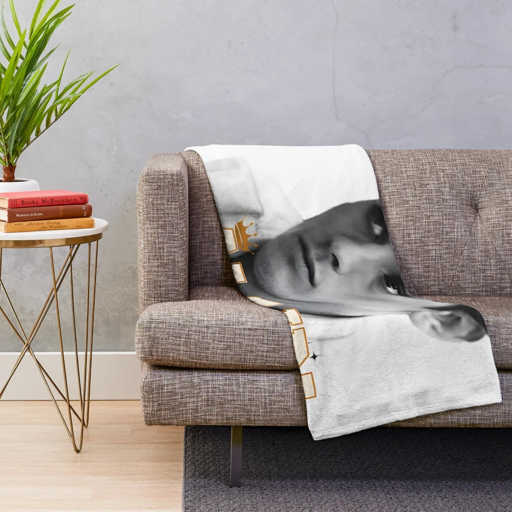 Alain Delon pop art plush blanket featuring the iconic French actor