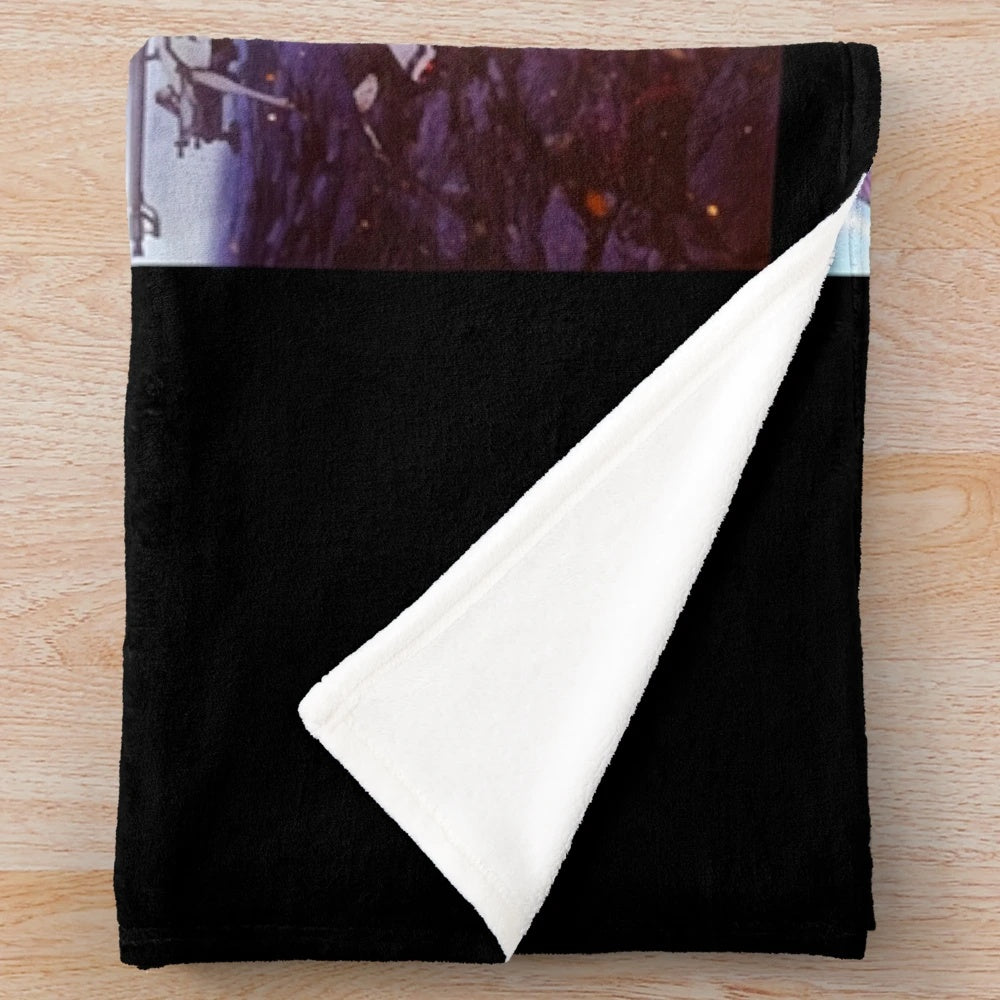 Vintage-inspired anime plush blanket featuring characters from the Eighty Six (86) series
