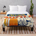Aperol Spritz Plush Blanket with Vintage Cocktail Art Design
