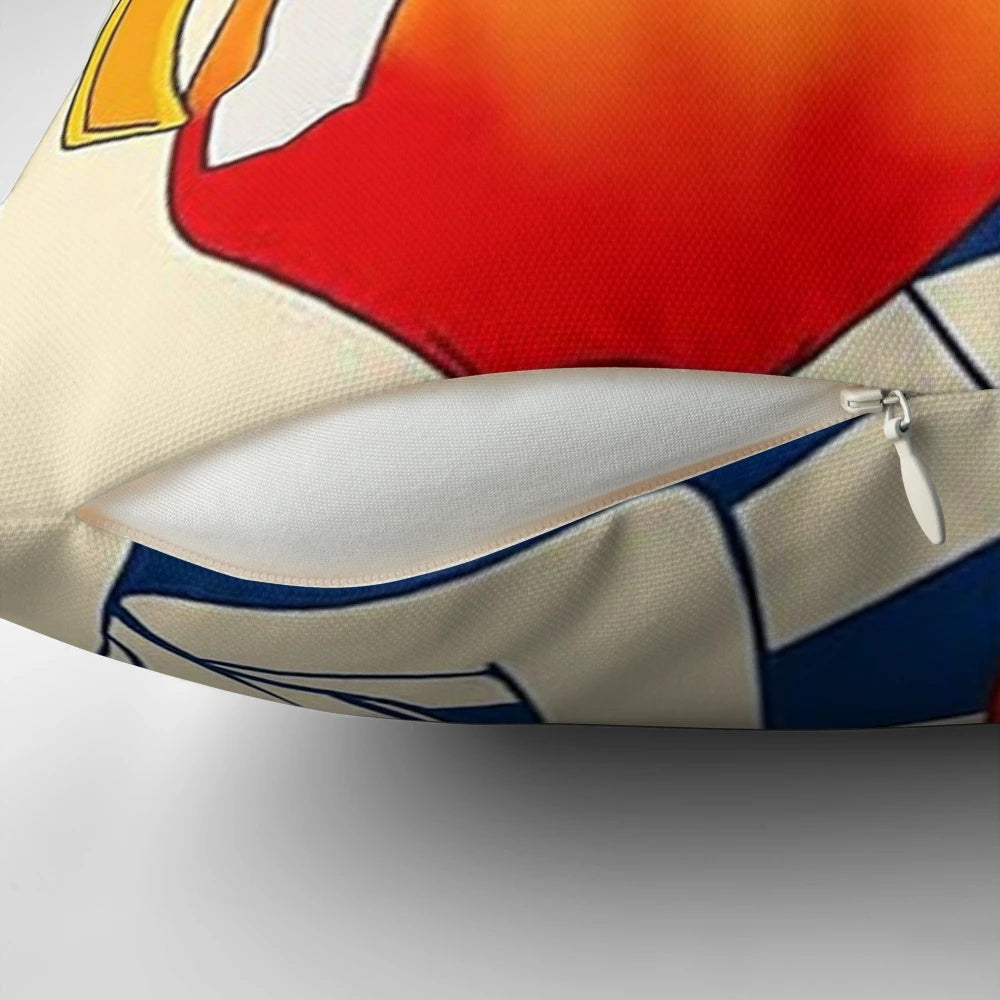 Vintage-inspired decorative throw pillow featuring an illustration of an Aperol Spritz cocktail.