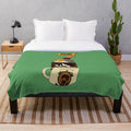 Vintage-style plush blanket featuring the album cover art of "Arthur" by the classic British rock band, The Kinks