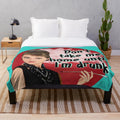 Plush blanket featuring an image of Audrey Hepburn from the classic film Breakfast at Tiffany's