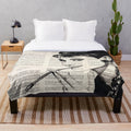 Vintage plush blanket featuring a portrait of iconic actress Audrey Hepburn