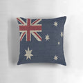 Vintage Australian flag printed on a decorative throw pillow