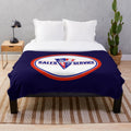 Vintage-inspired plush blanket featuring the Hudson Sales and Service logo