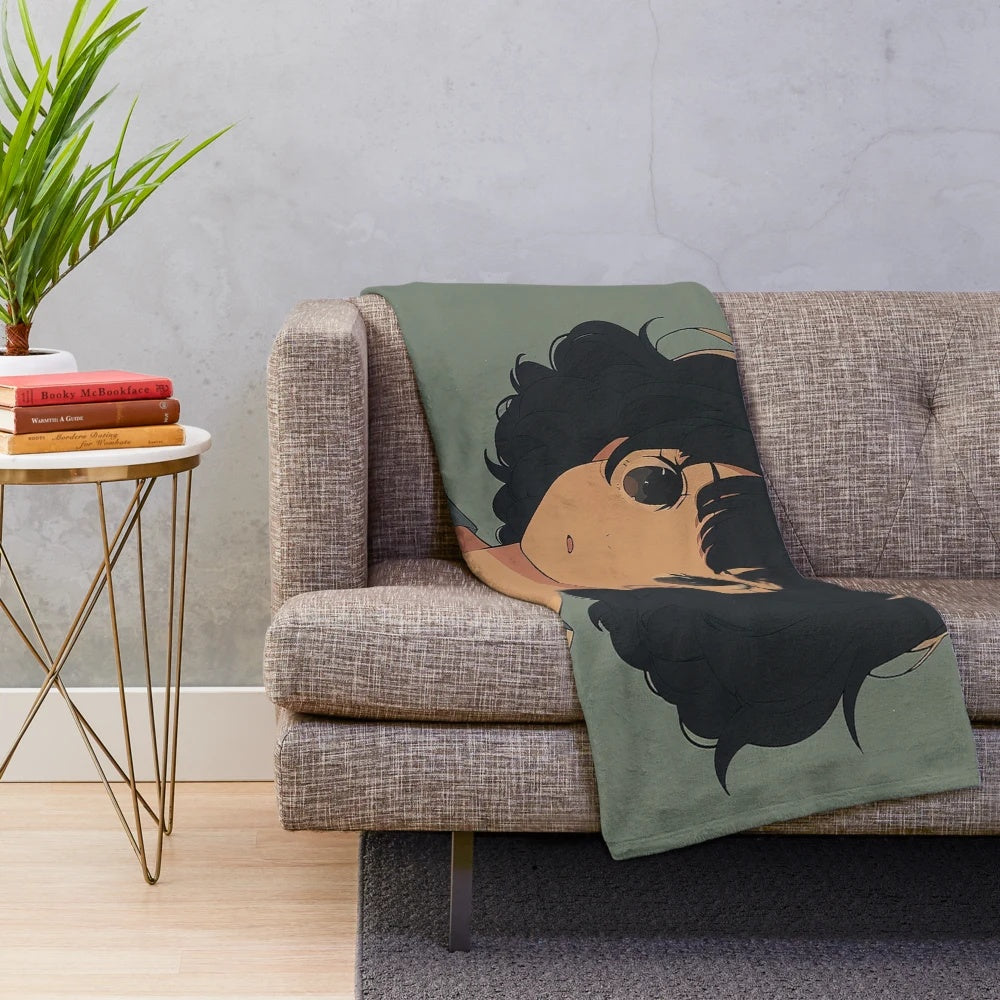 Bebe Daniels plush blanket with anime-style design inspired by the classic Hollywood actress