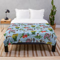 Cozy plush blanket with a vintage-inspired pattern inspired by the film 'Call Me By Your Name