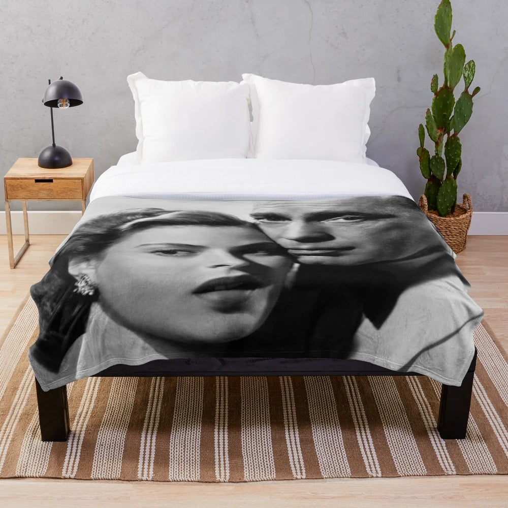 Casablanca movie-themed plush blanket with vintage design