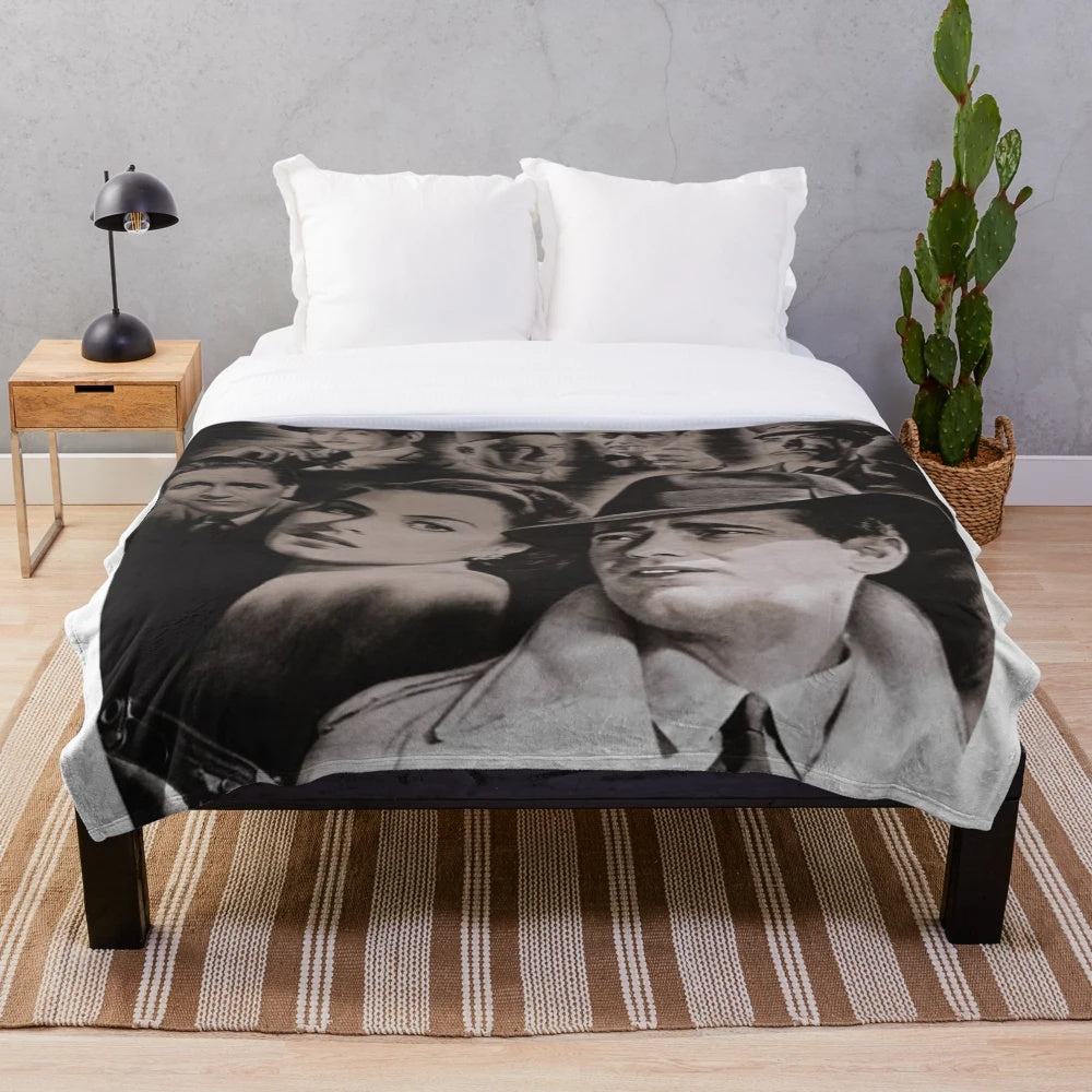 Casablanca movie-themed vintage-style plush blanket