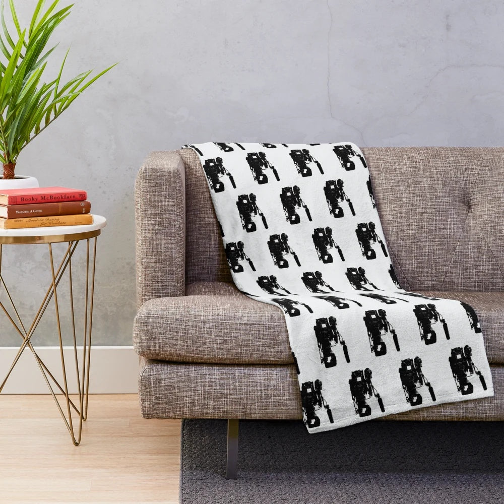 Vintage-inspired cinema camera plush blanket