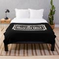 Vintage cinema ticket plush blanket with retro movie design