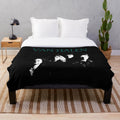 Vintage-inspired plush blanket with classic rock band design