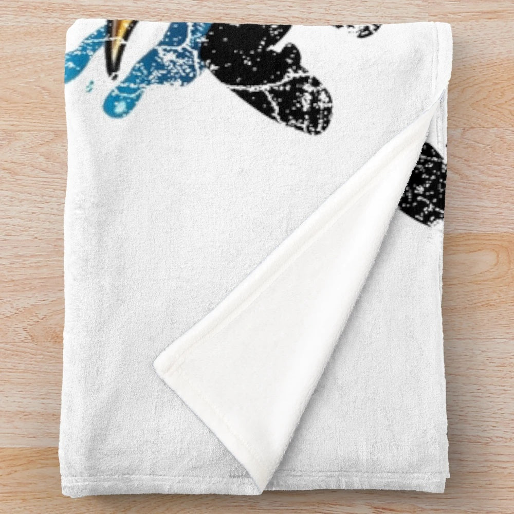 Distressed bass fishing plush blanket