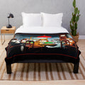 Vintage-inspired plush blanket featuring the classic "Dogs Playing Poker" artwork by C.M. Coolidge