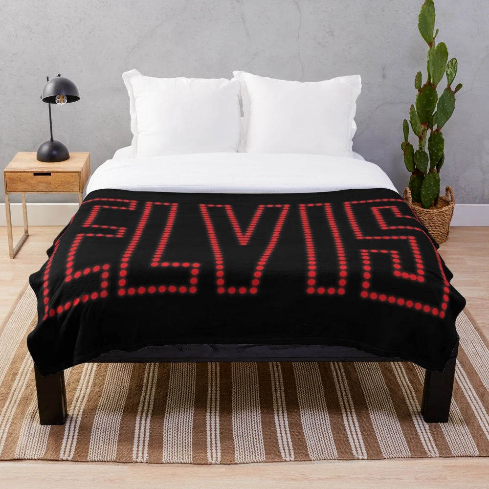Vintage-Inspired Elvis Presley Plush Blanket