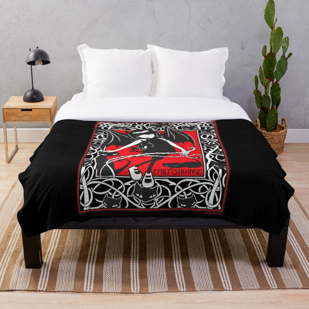 Vintage-inspired Emily anime manga themed plush blanket