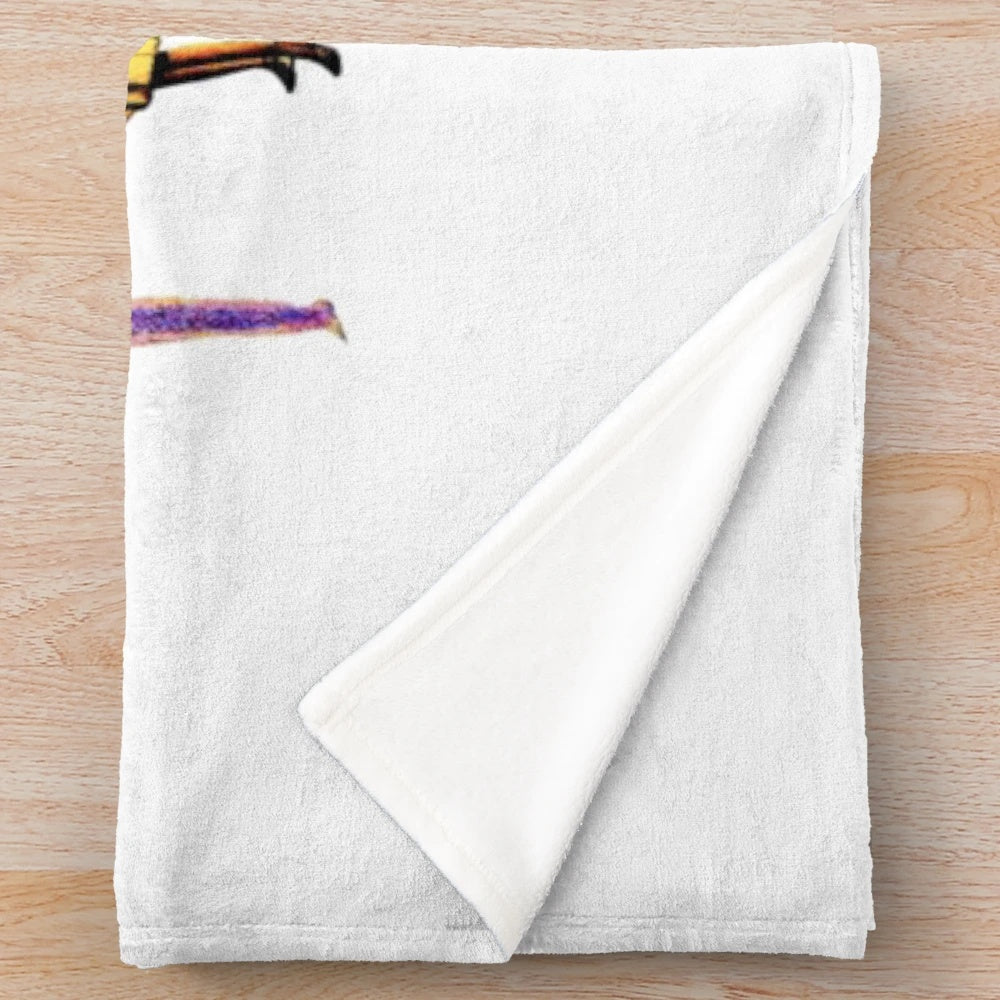 Genesis-inspired plush blanket featuring vintage album cover art
