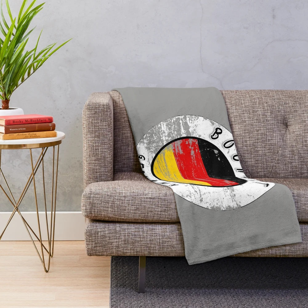 Vintage Bocholt, Germany flag design on a soft, plush blanket