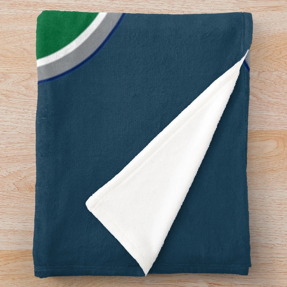Vintage Inspired Hartford Whalers Retro Plush Blanket