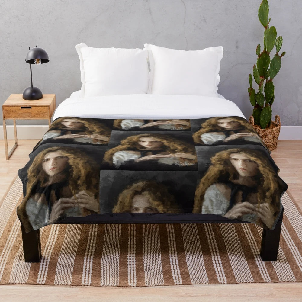 Helena Bonham Carter vintage-inspired plush blanket