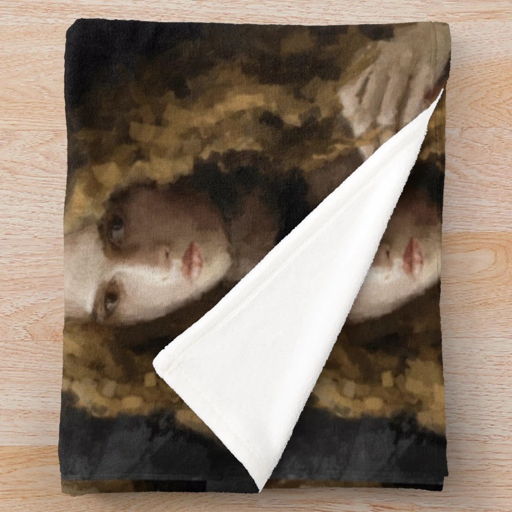 Helena Bonham Carter vintage-inspired plush blanket