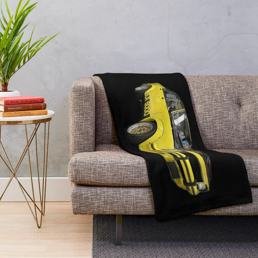 Holden Torana 1974 yellow metallic plush blanket