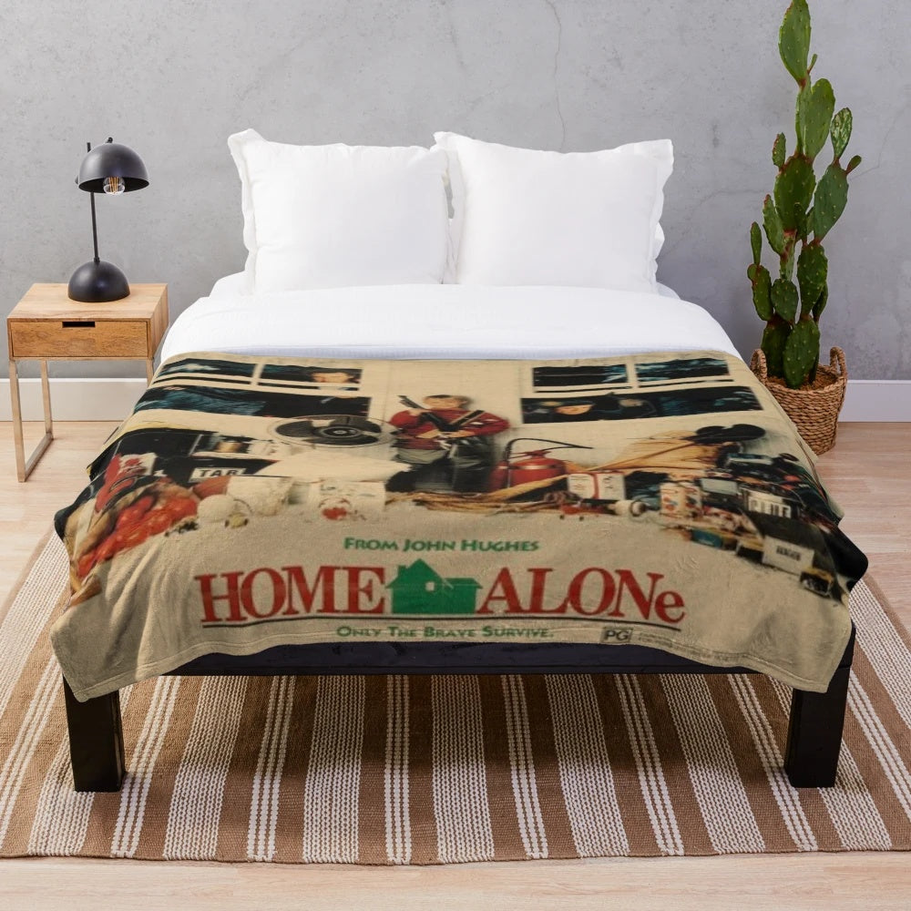 Vintage-Inspired Home Alone (1990) Movie Plush Blanket
