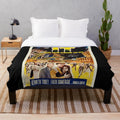 Vintage-styled plush blanket featuring the movie poster for the classic 1950s horror film "It Came From Beneath the Sea