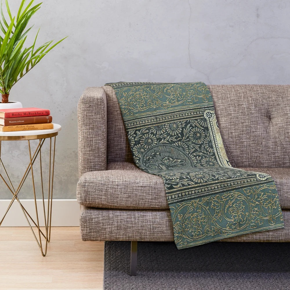 Vintage-inspired plush blanket featuring the classic book cover design of Jane Eyre