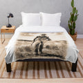John Wayne Plush Blanket with Vintage Western Motif