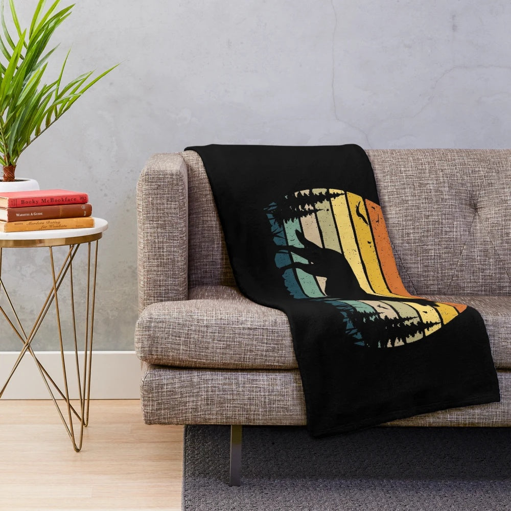 Vintage-inspired kelpie dog plush blanket