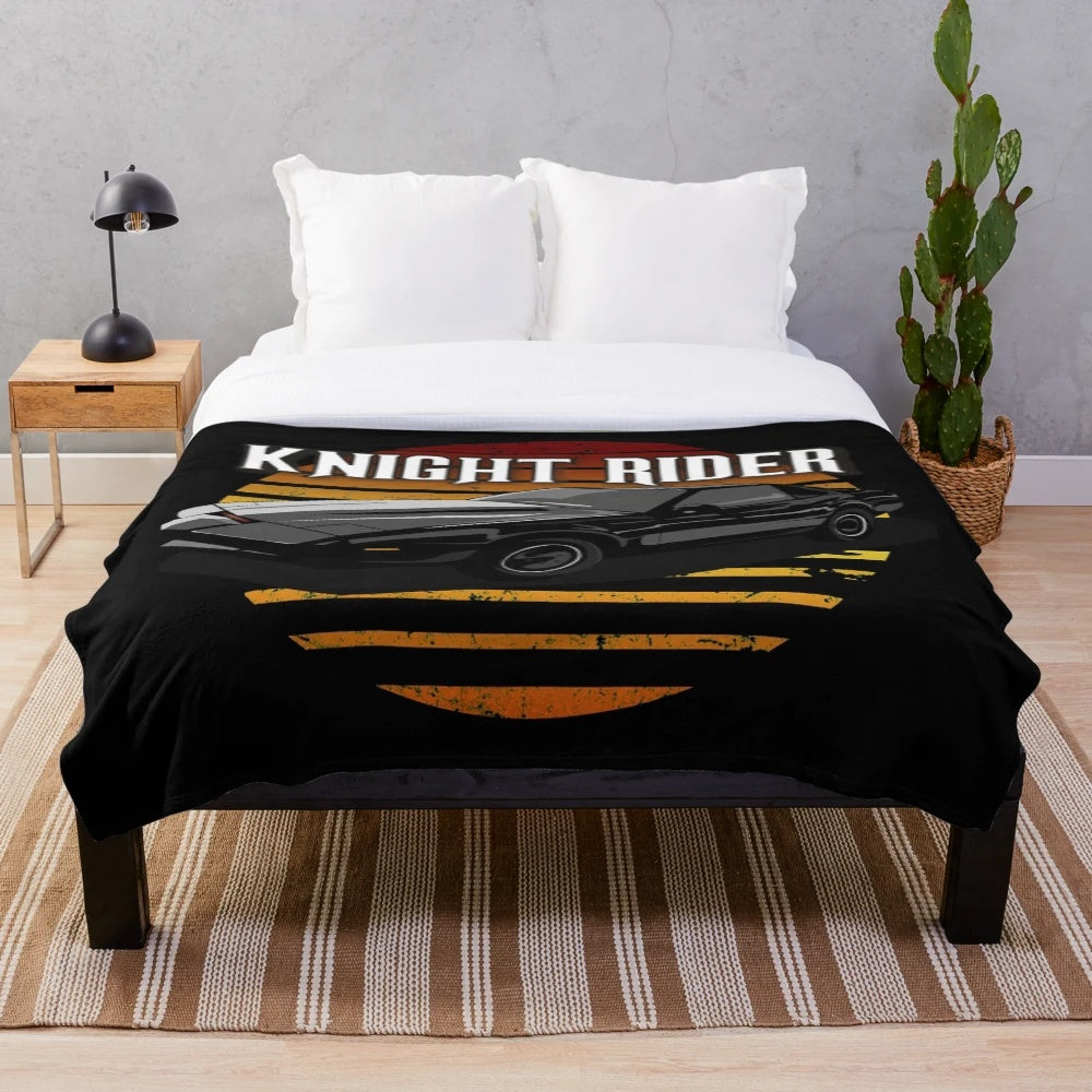 Knight Rider KITT Plush Blanket with Retro 80s/90s Design