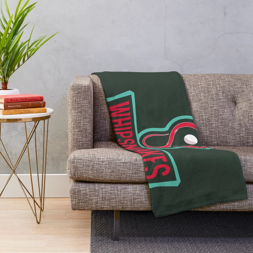 Vintage-inspired lacrosse plush blanket with a team symbol and sports design