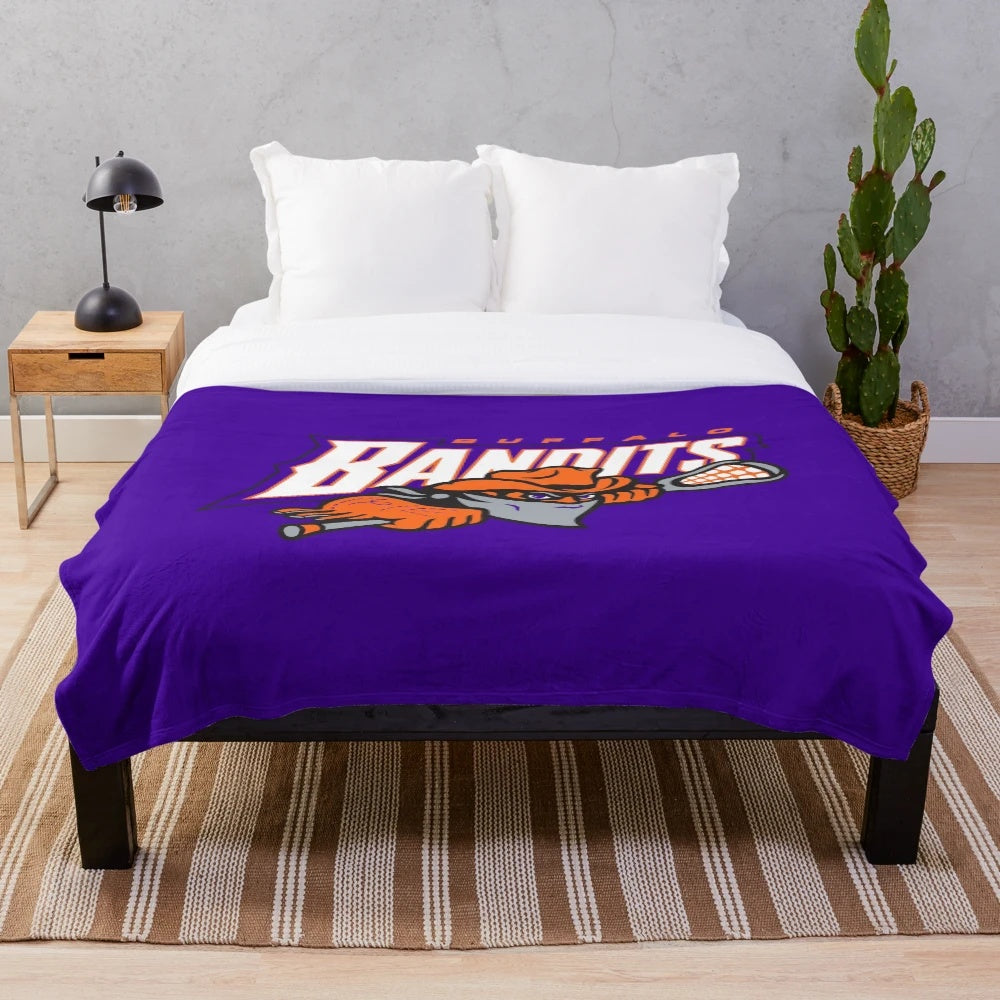 Vintage-Inspired Lacrosse Plush Blanket
