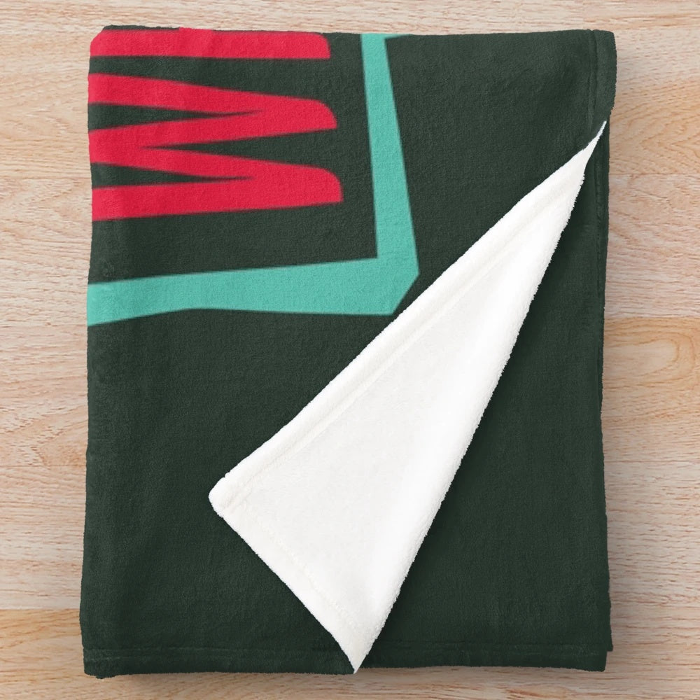Vintage-inspired lacrosse plush blanket with a team symbol and sports design