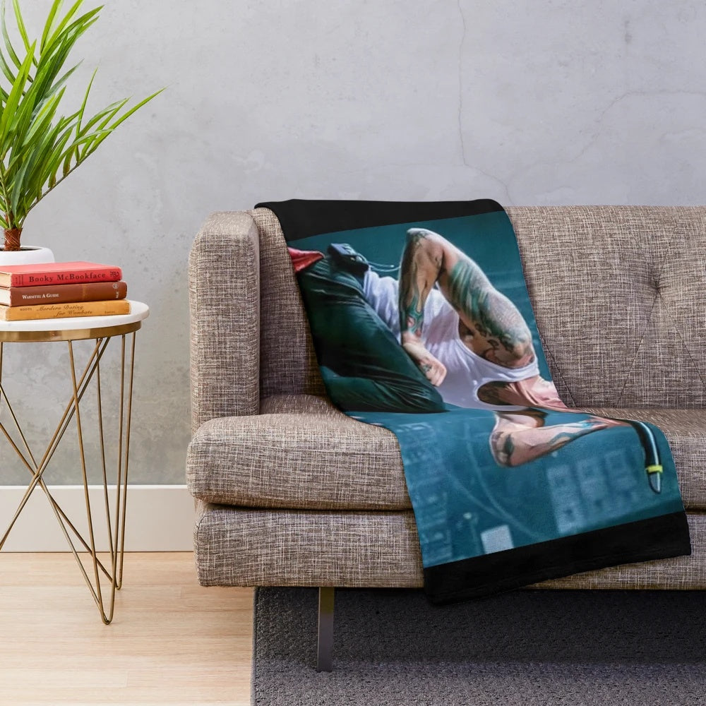 Linkin Park plush blanket featuring the band's iconic album cover art