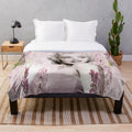 Plush Marilyn Monroe Pink Floral Blanket