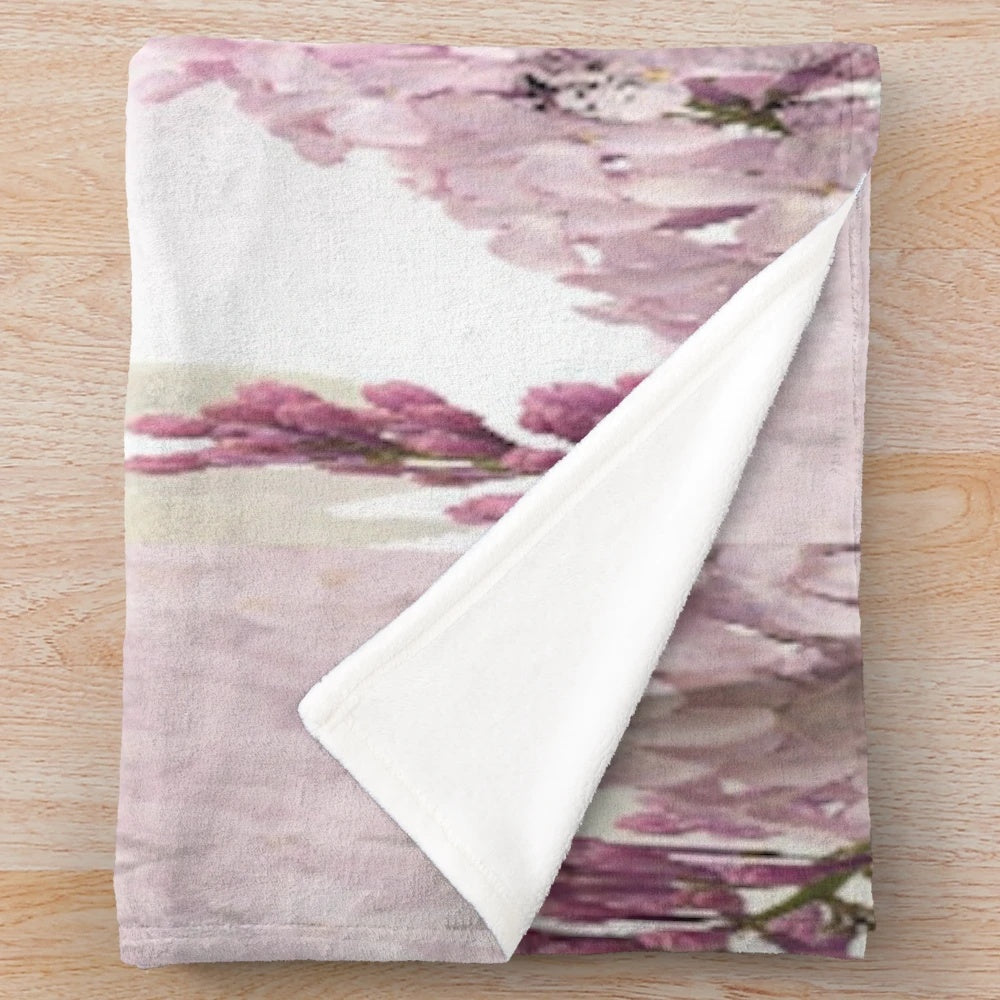 Plush Marilyn Monroe Pink Floral Blanket
