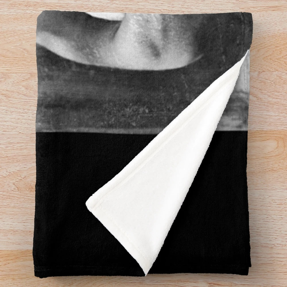 Marlon Brando Black and White Vintage Portrait Plush Blanket