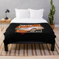 Soft plush throw blanket featuring a vintage Mercedes SLK R170 sports car design