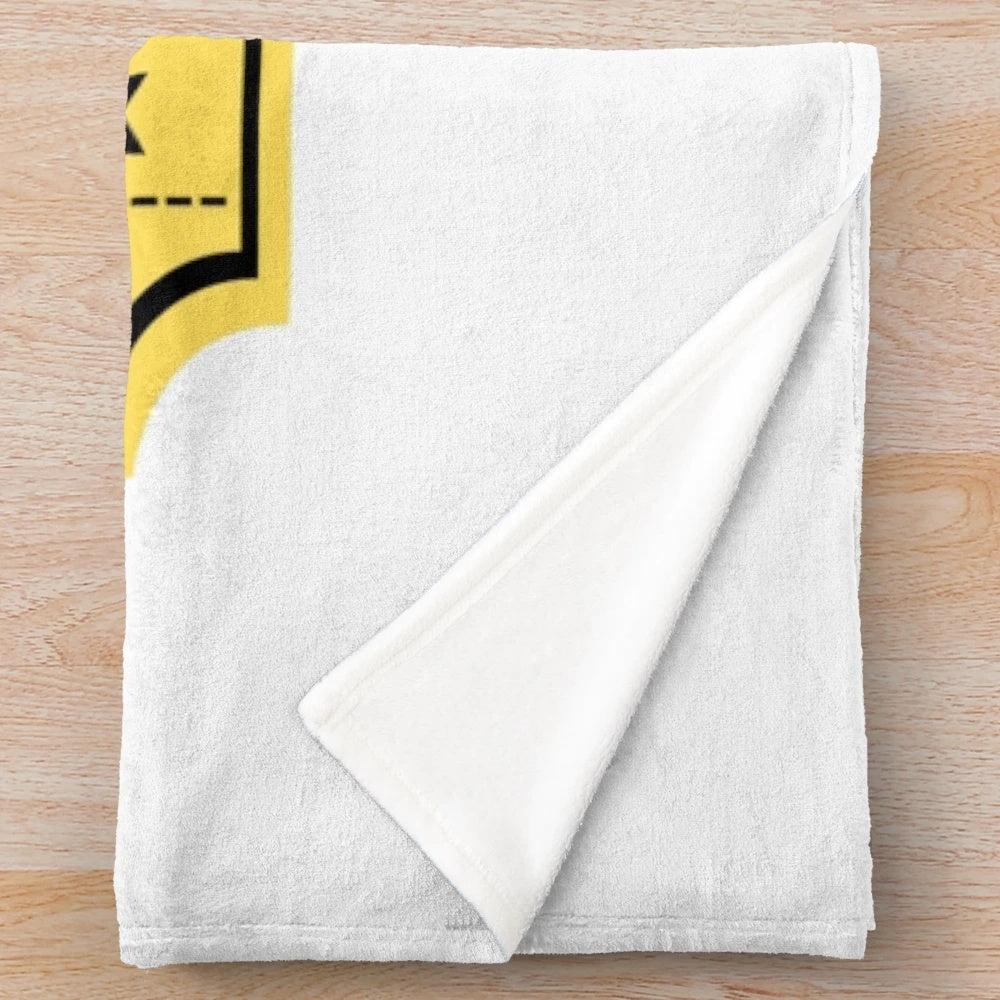 Vintage-inspired movie ticket plush blanket
