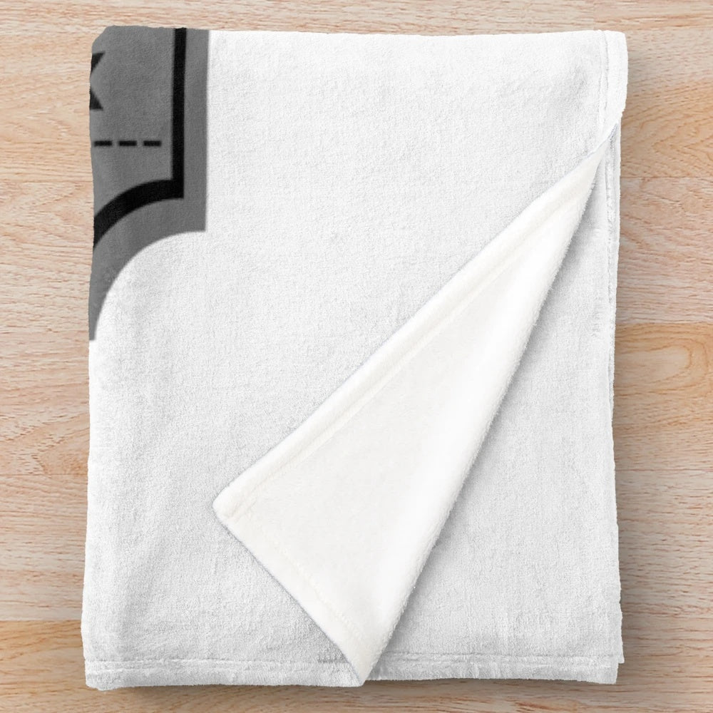 Vintage-inspired movie ticket plush blanket
