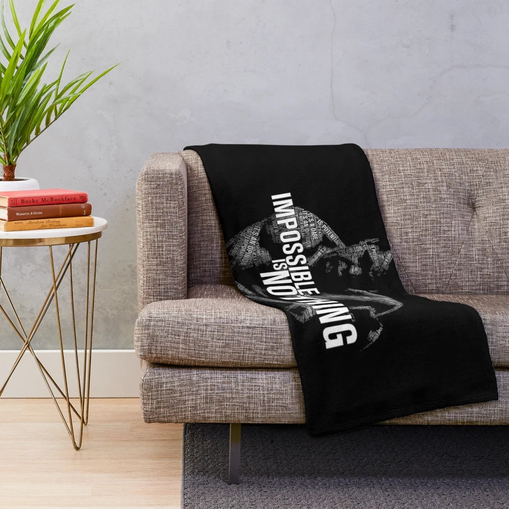Vintage-inspired plush blanket featuring Muhammad Ali, a legendary boxer
