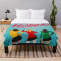 Vintage-inspired musical plush blanket featuring The Musical West End design